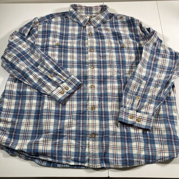 Duluth‎ Trading Shirt Flannel Shirt 4XL Plaid Free Swingin Outdoor Lumberjack - Picture 2 of 9